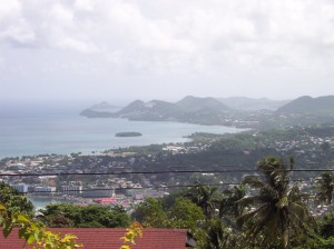 The view from the Morne overlooking Castries.